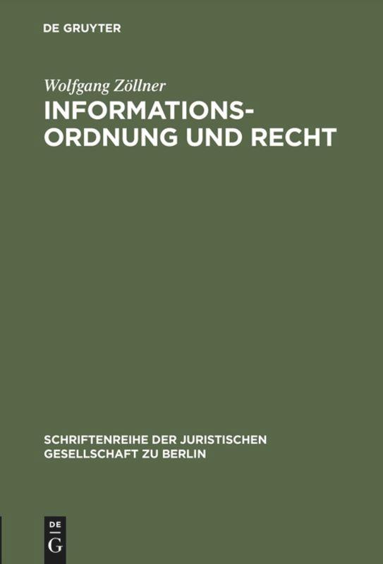 Informationsordnung und Recht