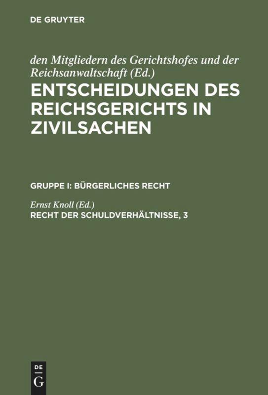 Recht der Schuldverhältnisse, 3