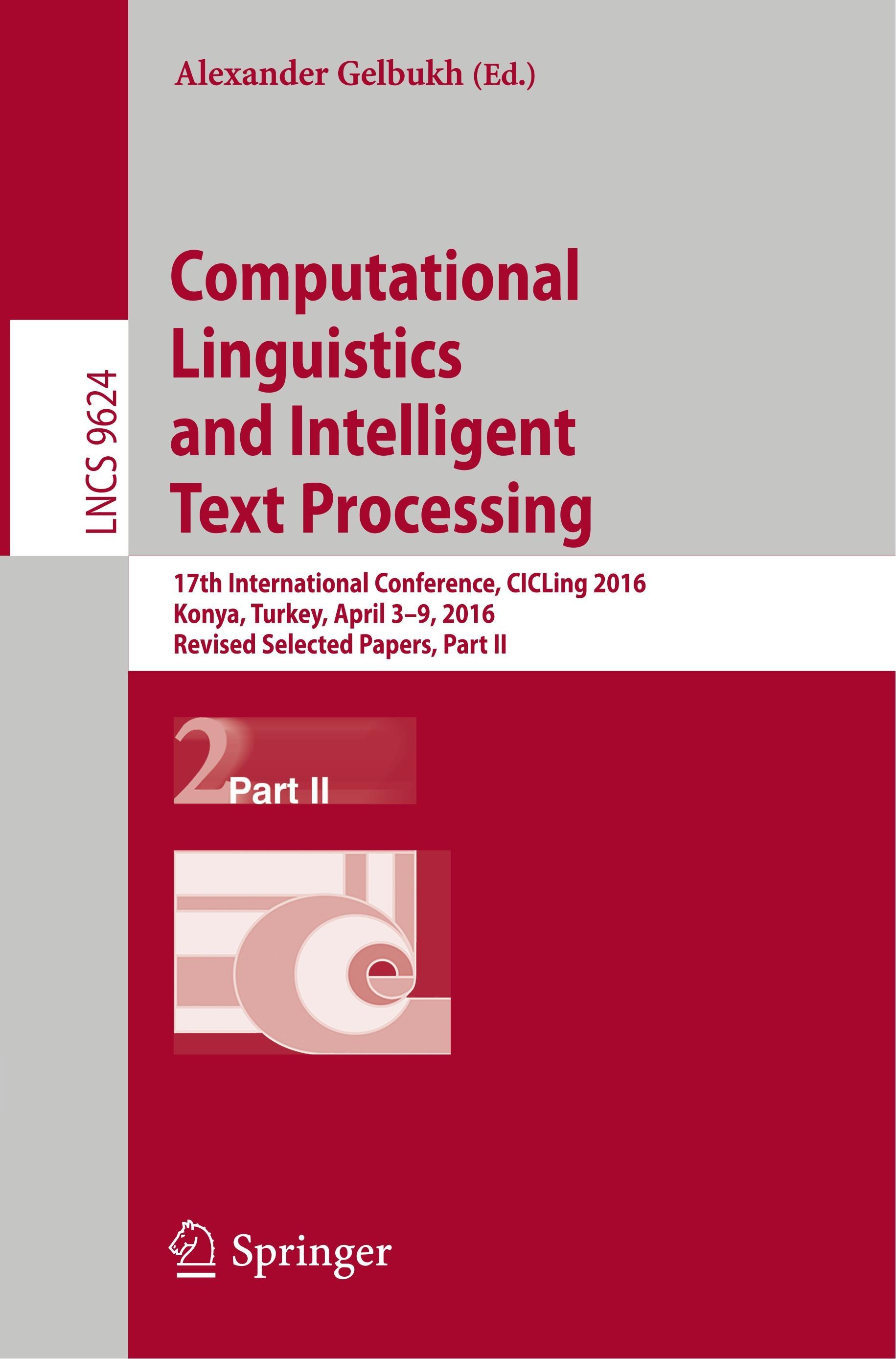 Computational Linguistics and Intelligent Text Processing