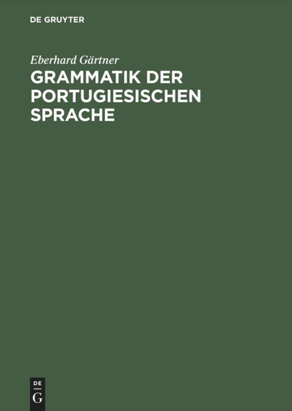 Grammatik der portugiesischen Sprache