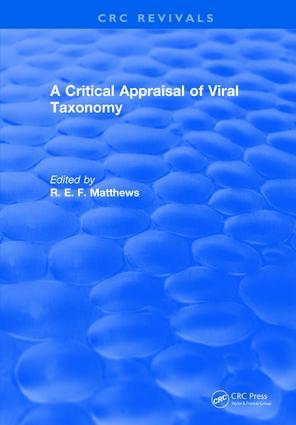 A Critical Appraisal of Viral Taxonomy