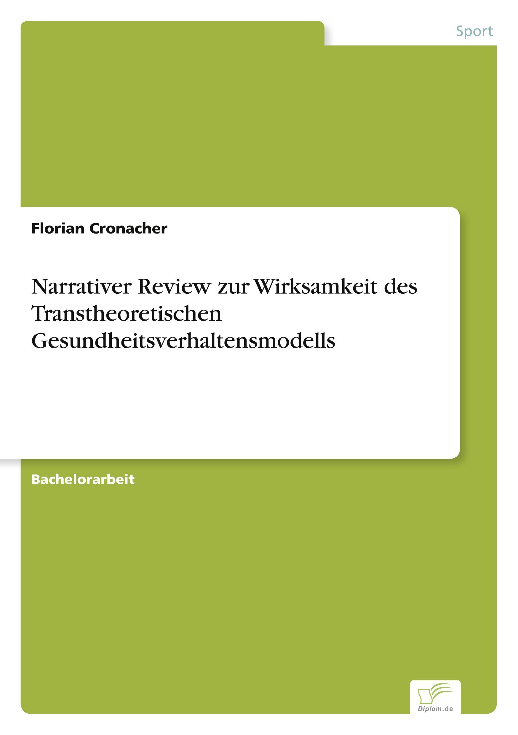 Narrativer Review zur Wirksamkeit des Transtheoretischen Gesundheitsverhaltensmodells