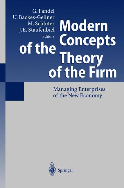 Modern Concepts of the Theory of the Firm