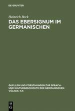 Das Ebersignum im Germanischen