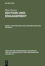 Editorisches und dokumentarisches Material