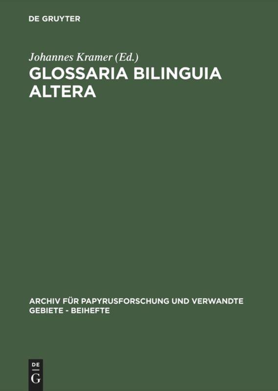 Glossaria bilinguia altera