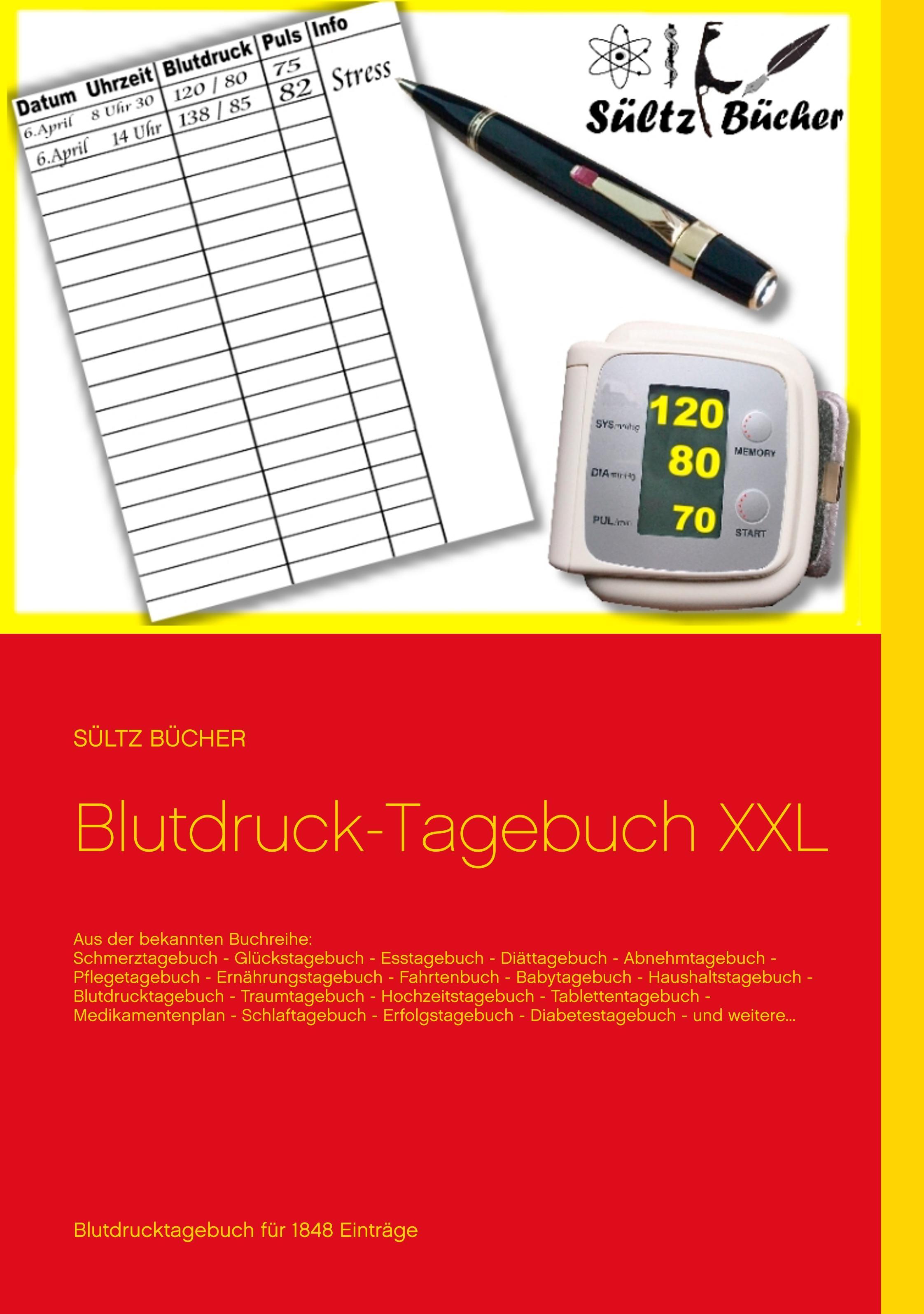 Blutdruck-Tagebuch XXL