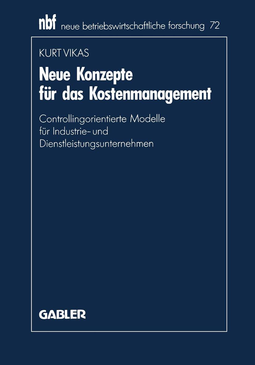 Neue Konzepte für das Kostenmanagement