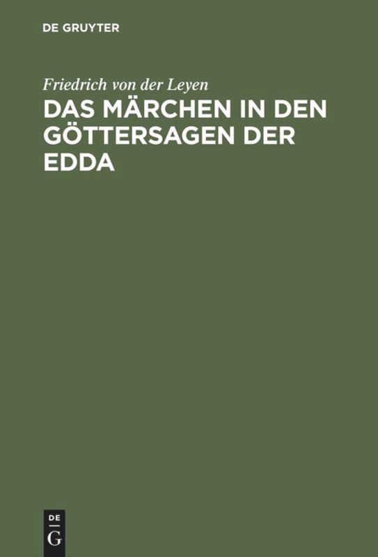 Das Märchen in den Göttersagen der Edda