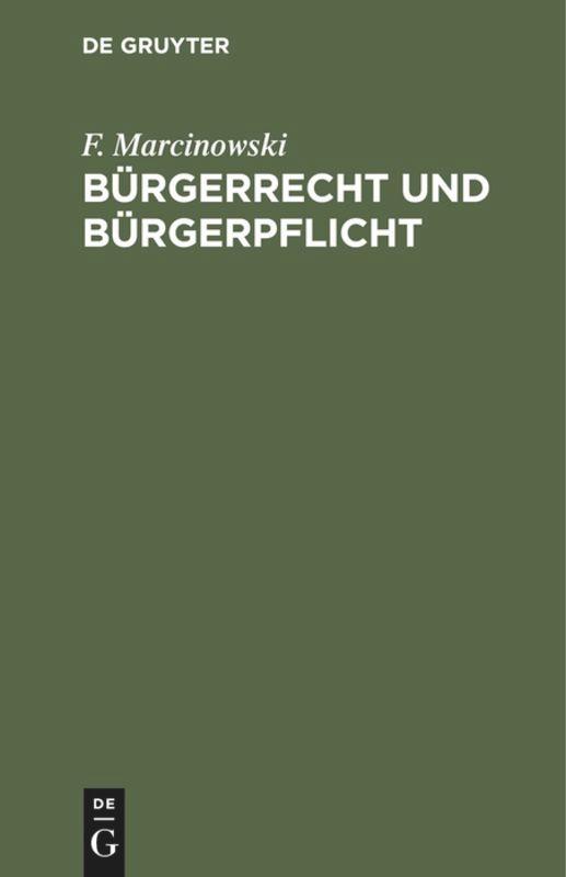 Bürgerrecht und Bürgerpflicht