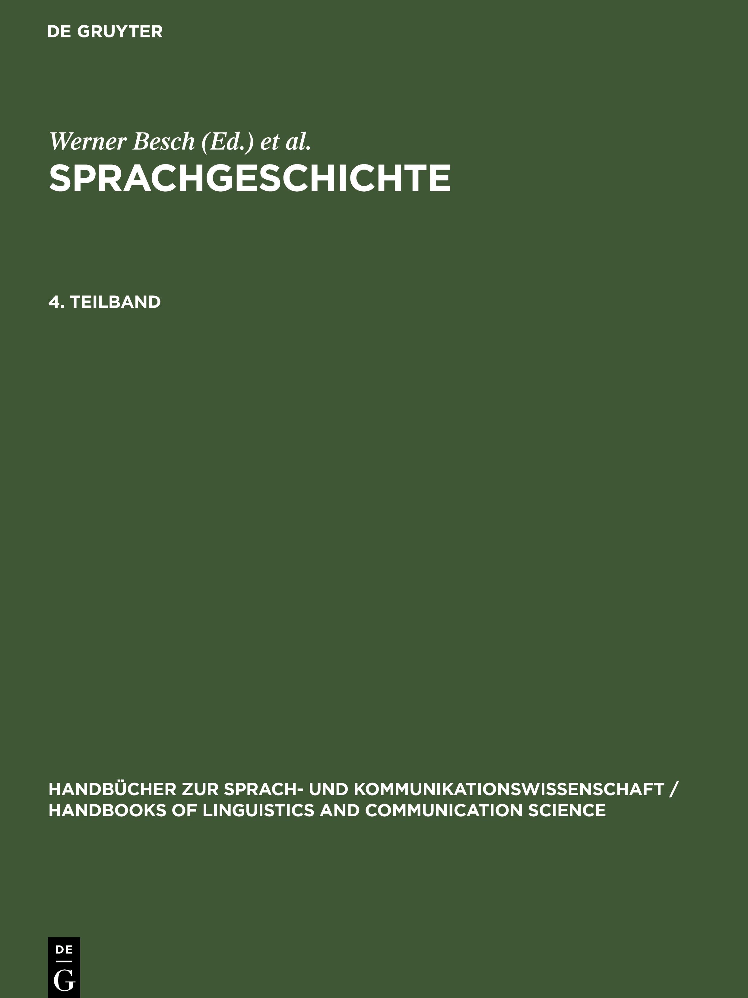 Sprachgeschichte 4.Teilband