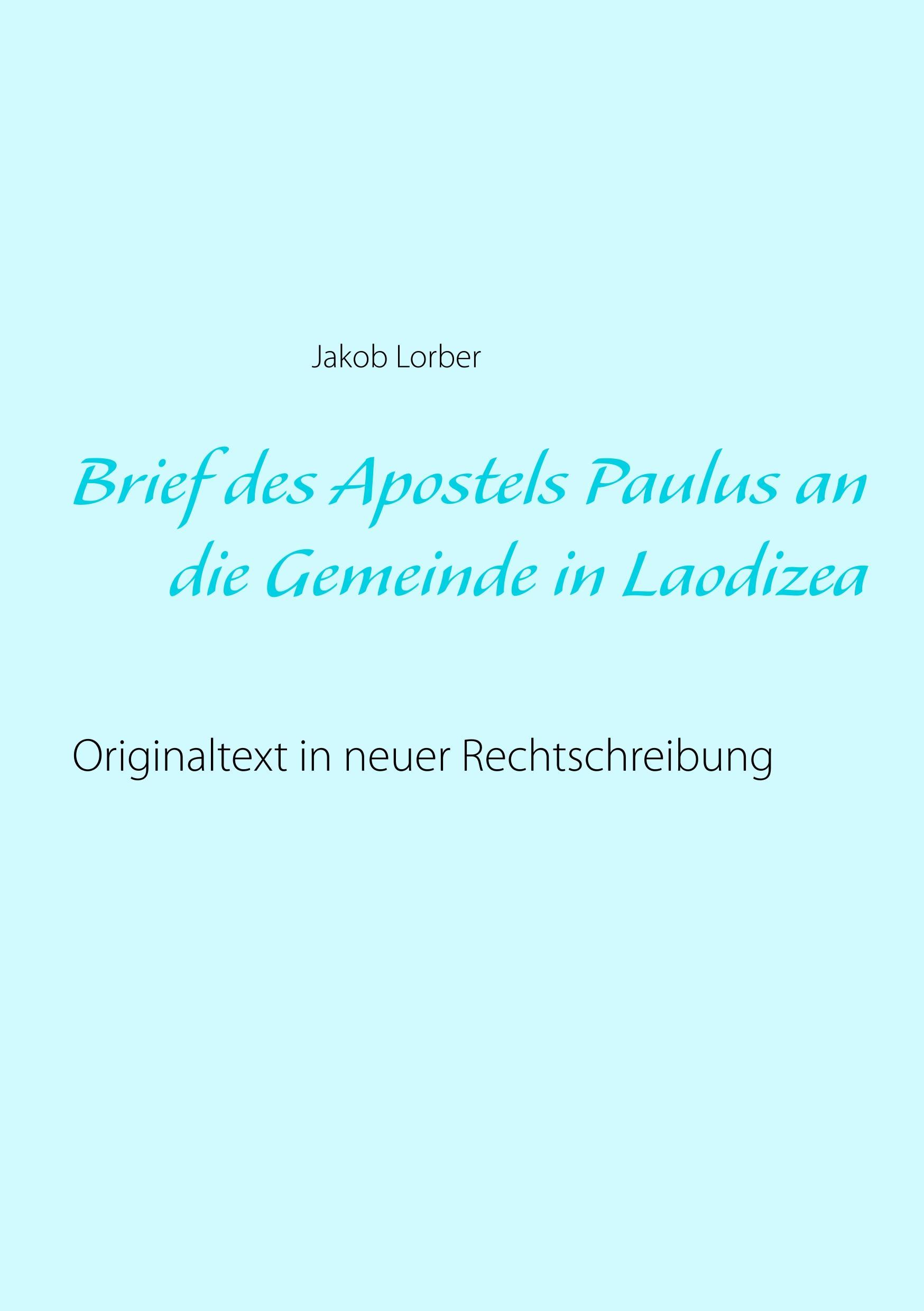 Brief des Apostels Paulus an die Gemeinde in Laodizea