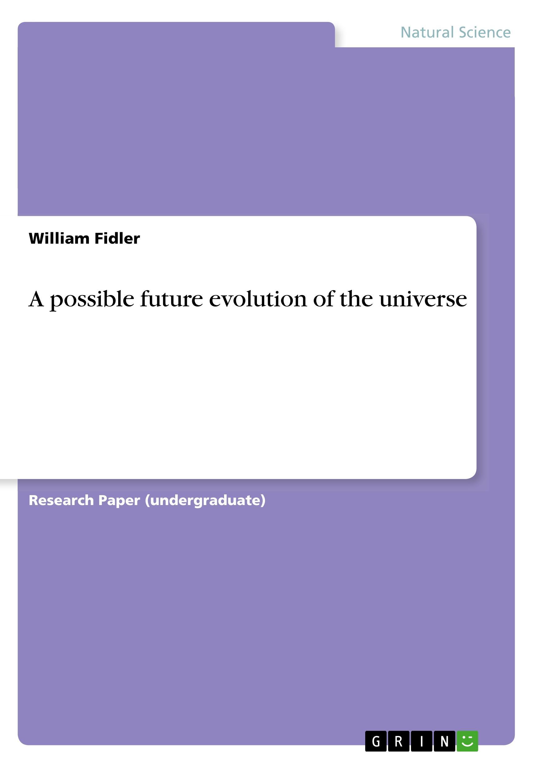 A possible future evolution of the universe