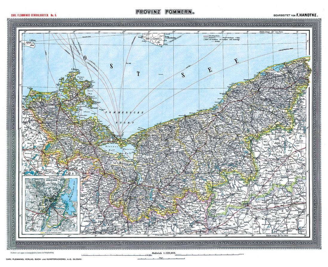 Provinz POMMERN - um 1903 [gerollt]