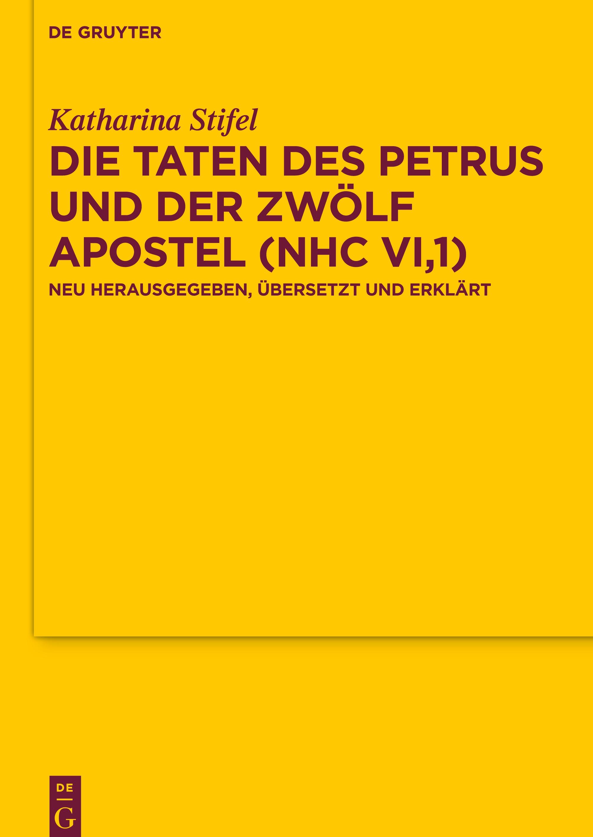 Die Taten des Petrus und der zwölf Apostel (NHC VI,1)