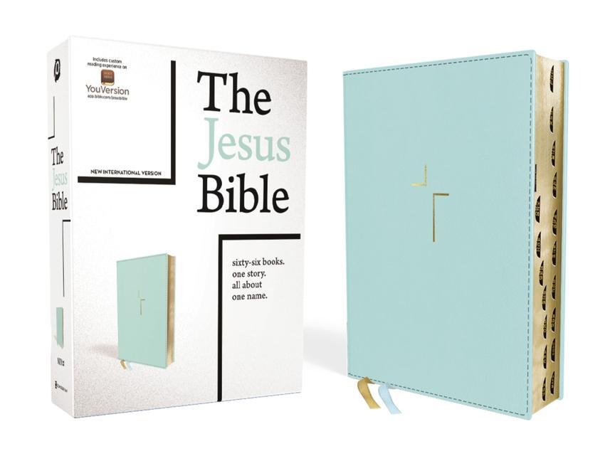 The Jesus Bible, NIV Edition, Leathersoft, Blue, Indexed, Comfort Print