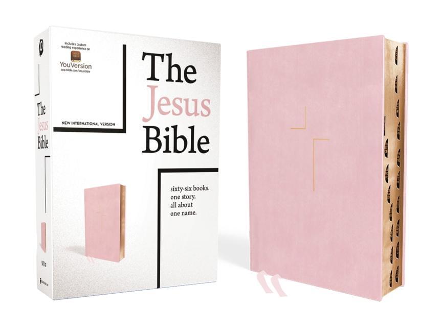 The Jesus Bible, NIV Edition, Leathersoft Over Board, Pink, Indexed, Comfort Print