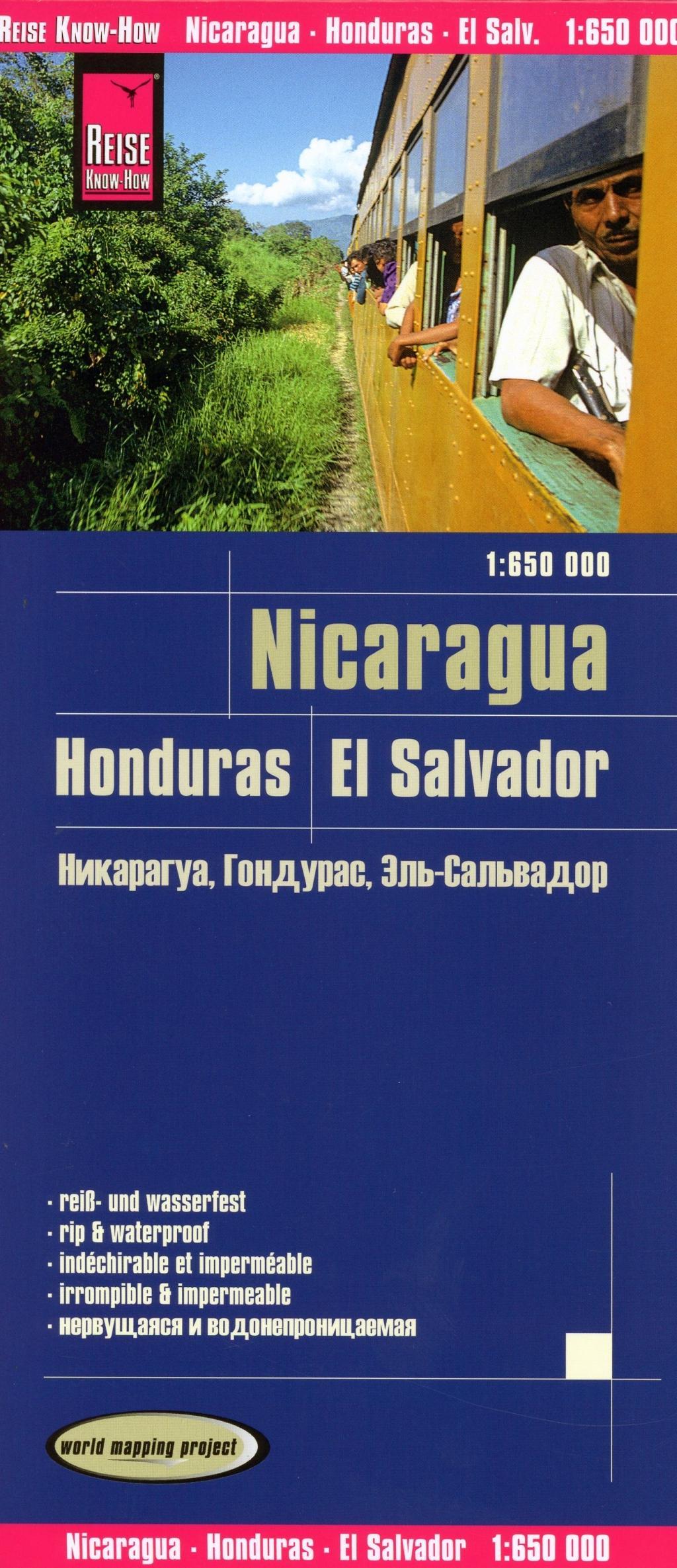 Nicaragua, Honduras, El Salvador 1 : 650 000