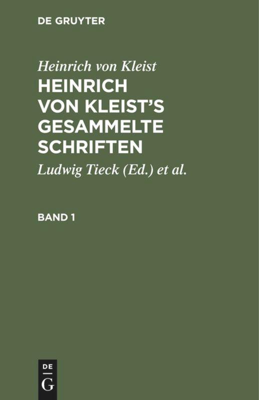 Heinrich von Kleist¿s gesammelte Schriften