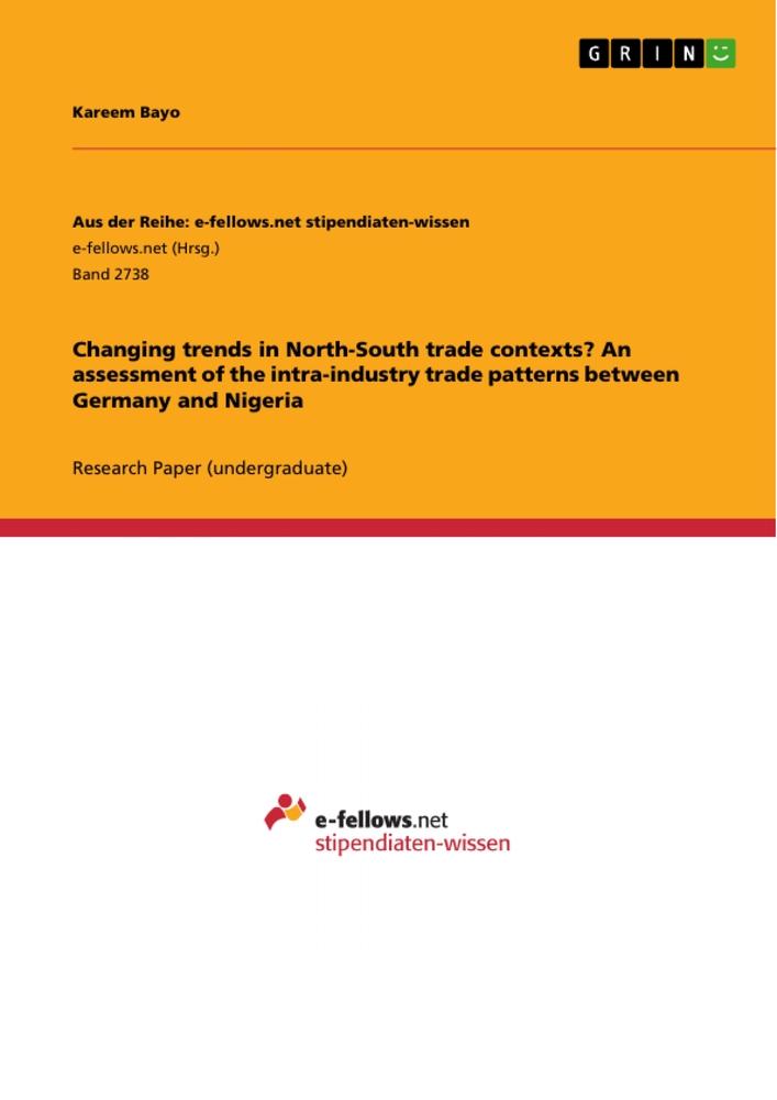 Changing trends in North-South trade contexts? An assessment of the intra-industry trade patterns between Germany and Nigeria