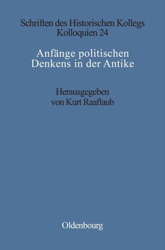 Anfänge politischen Denkens in der Antike