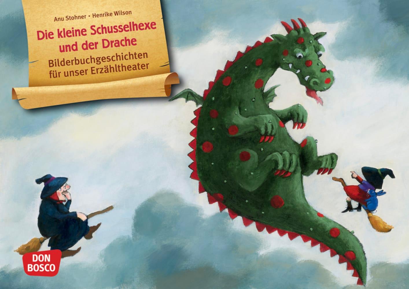 Die kleine Schusselhexe und der Drache. Kamishibai Bildkartenset.