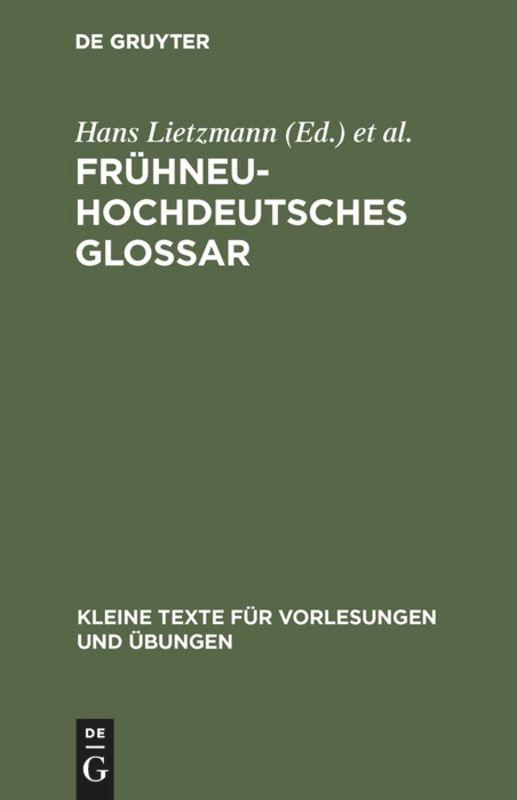 Frühneuhochdeutsches Glossar