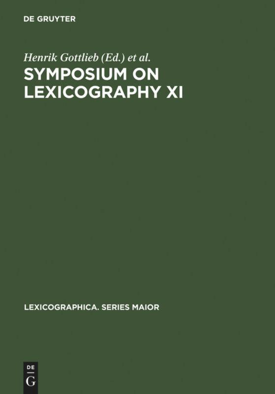 Symposium on Lexicography XI