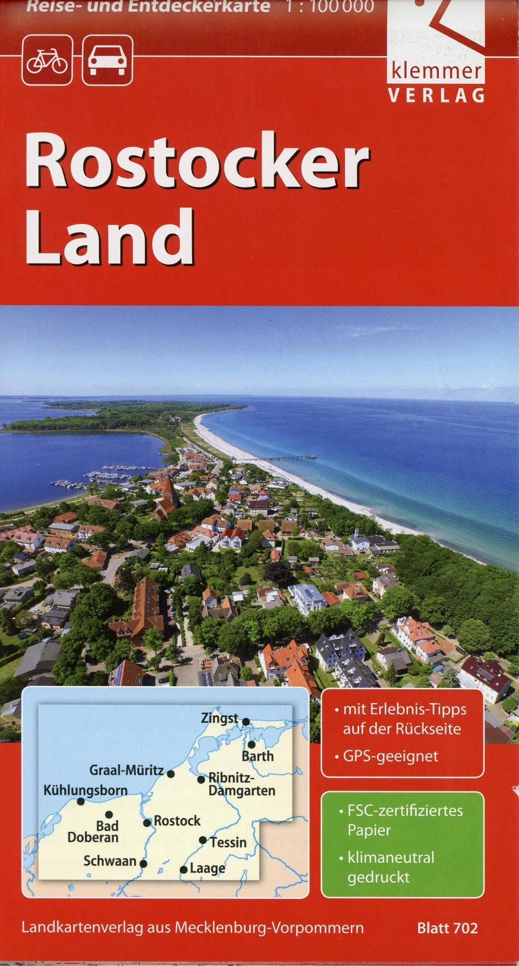 Reise- und Entdeckerkarte Rostocker Land 1 : 100 000