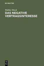 Das negative Vertragsinteresse