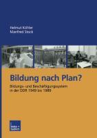 Bildung nach Plan?