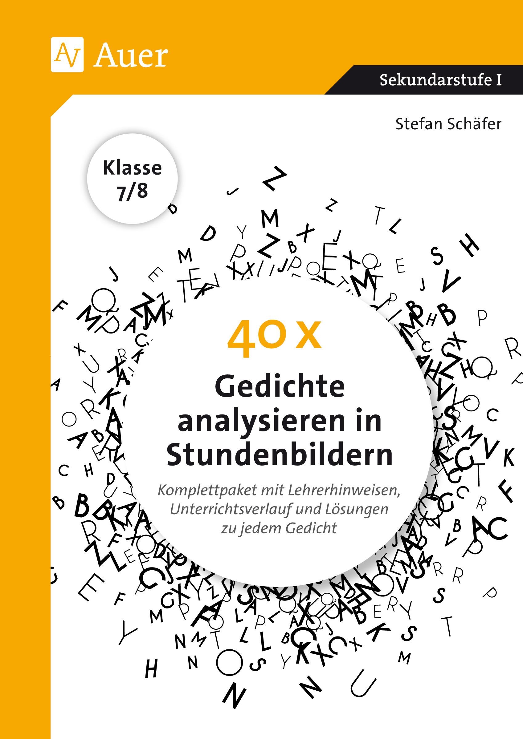 40 x Gedichte analysieren in Stundenbildern 7-8