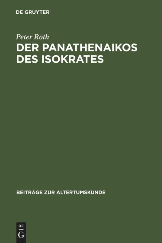 Der Panathenaikos des Isokrates