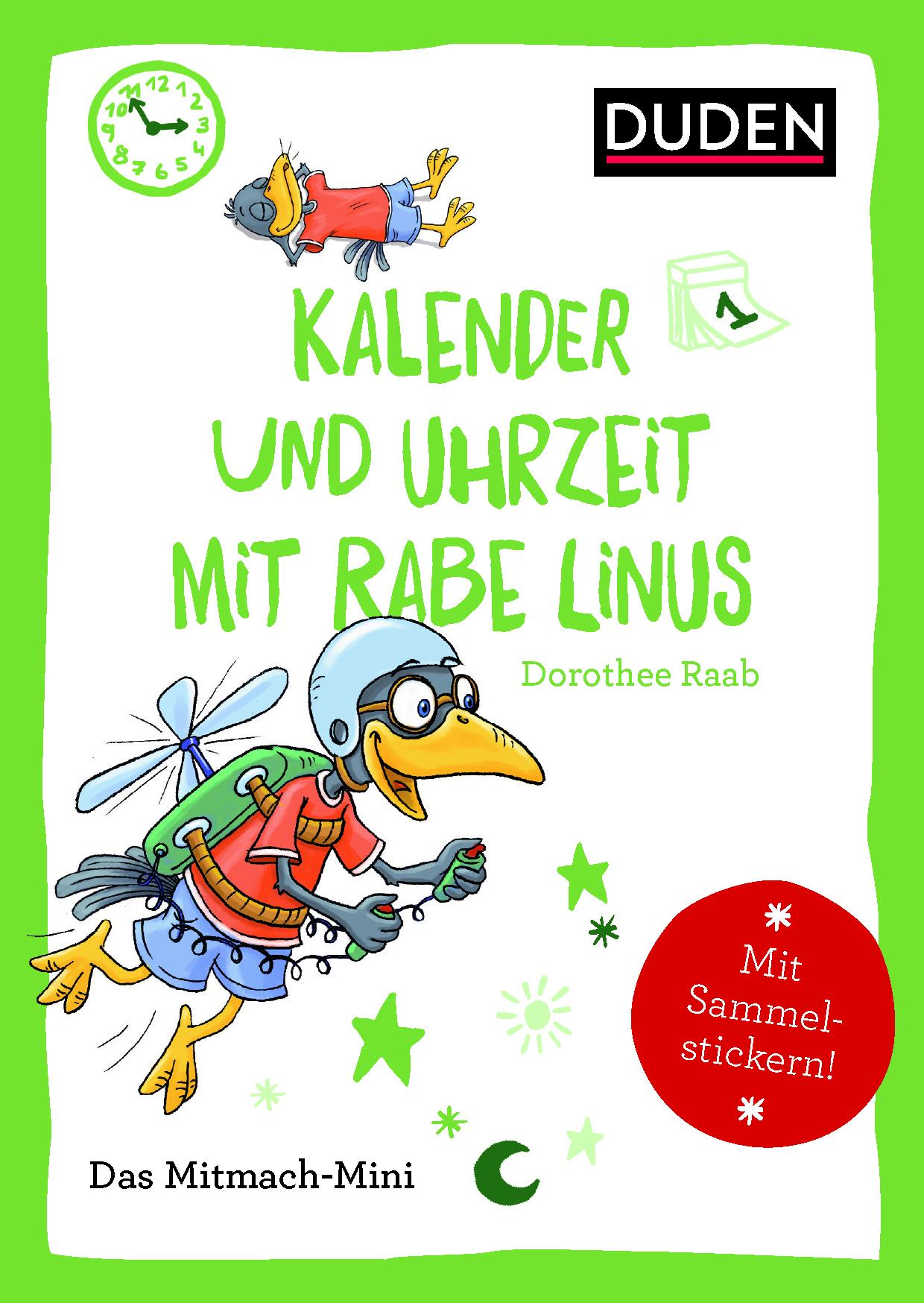 Duden Minis (Band 17)  - Kalender und Uhrzeit mit Rabe Linus / VE mit 3 Exemplaren