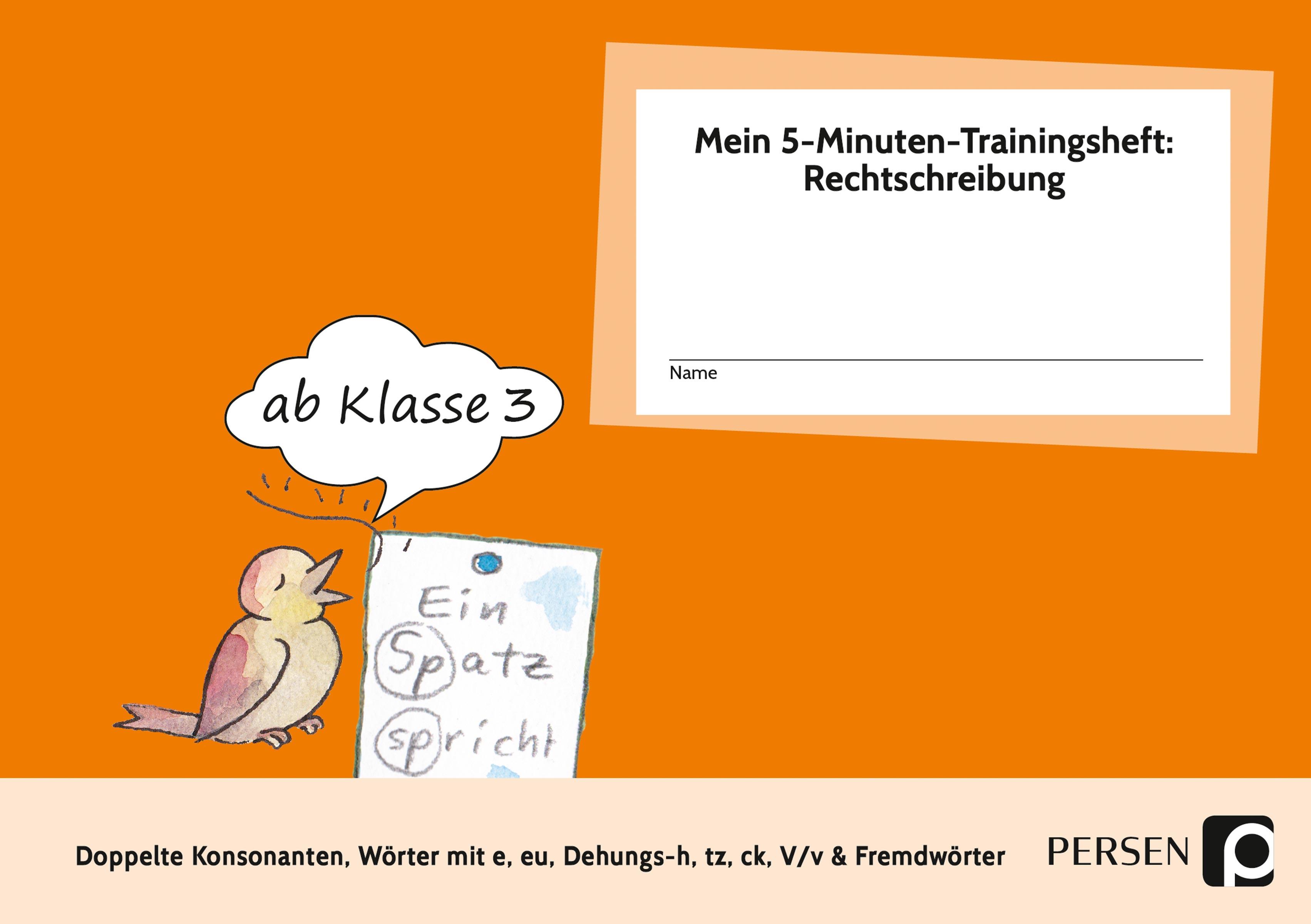 Mein 5-Min-Trainingsheft: Rechtschreibung 2