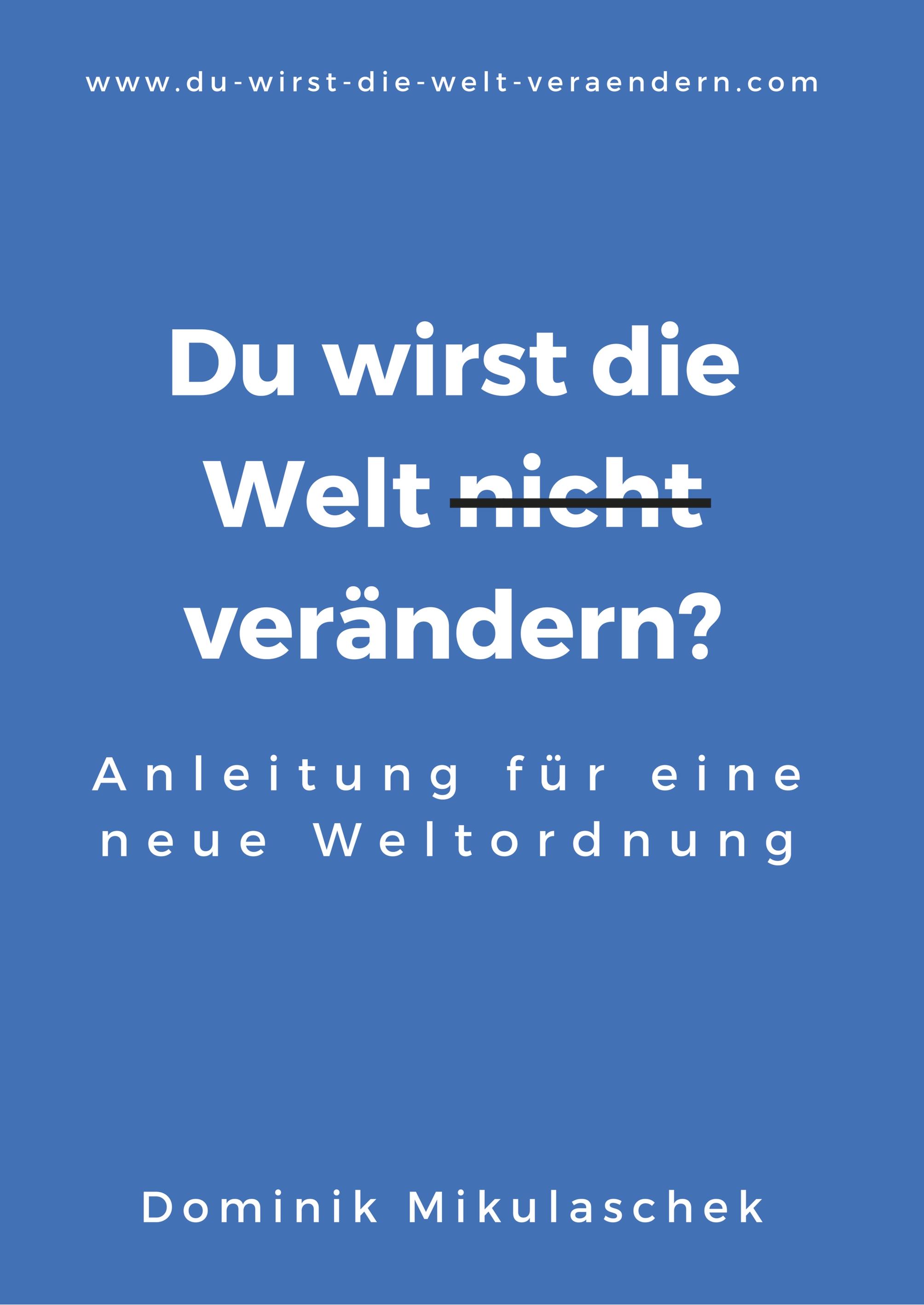 Du wirst die Welt (nicht) verändern?