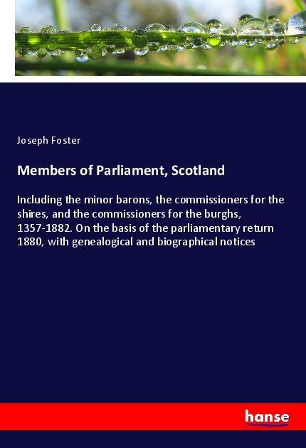 Members of Parliament, Scotland