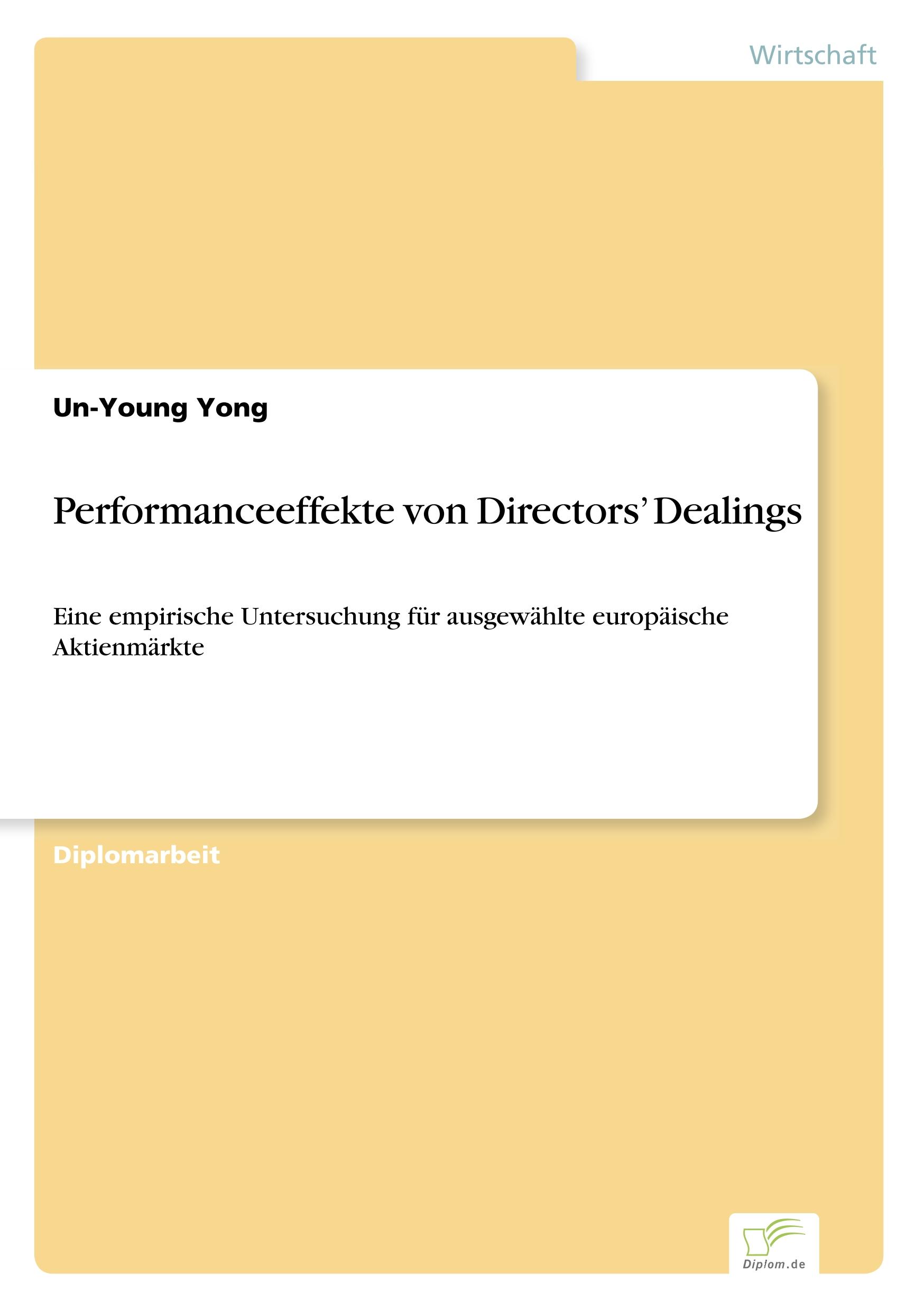 Performanceeffekte von Directors¿ Dealings