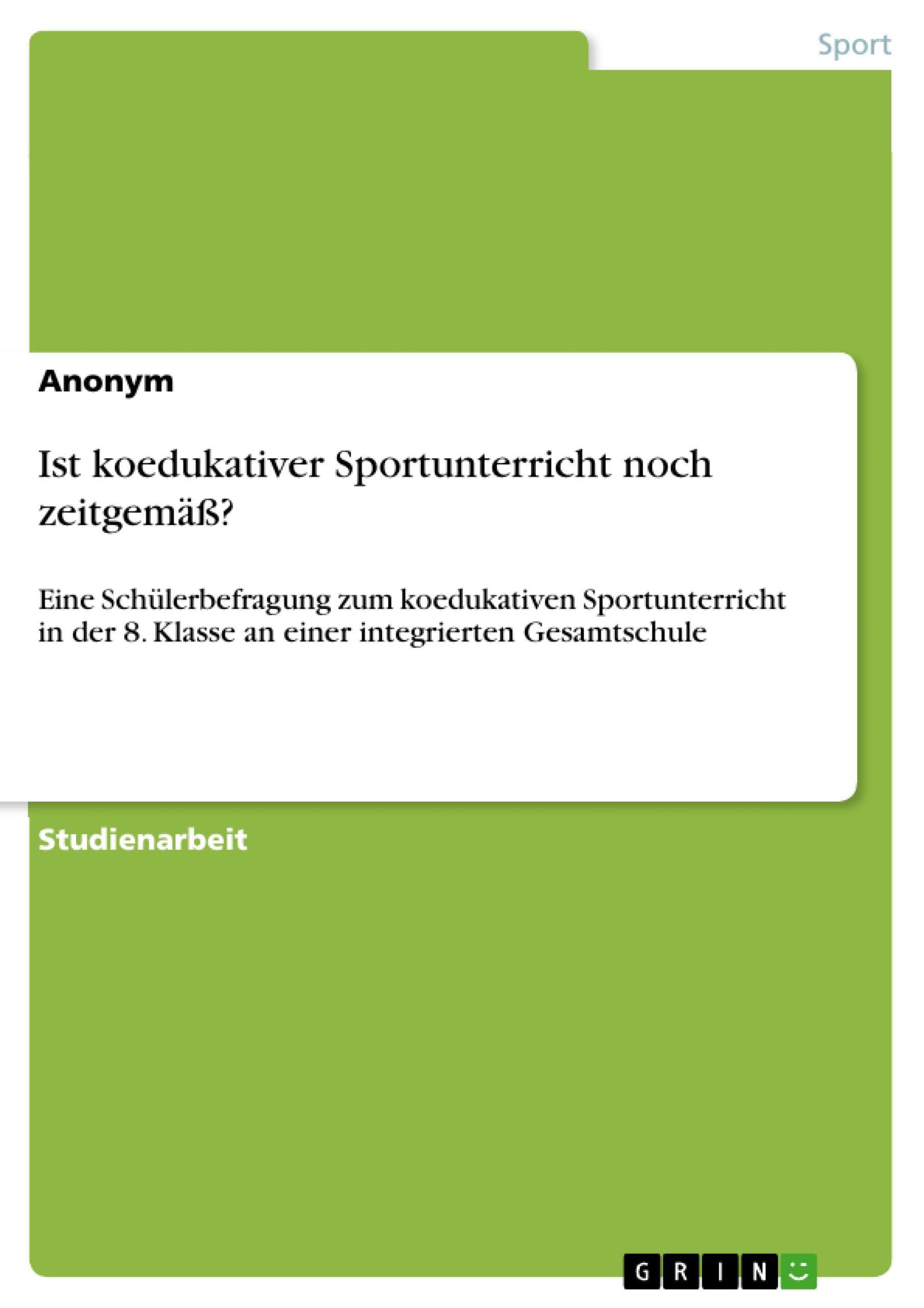 Ist koedukativer Sportunterricht noch zeitgemäß?