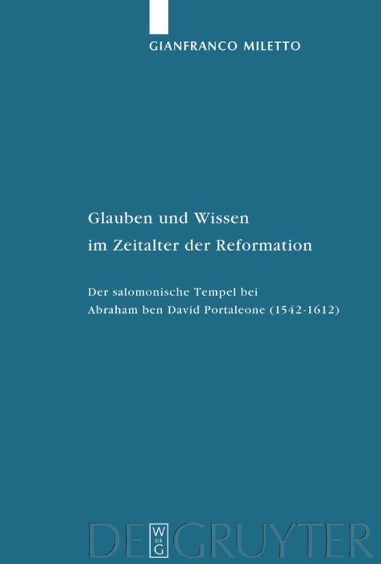 Glauben und Wissen im Zeitalter der Reformation