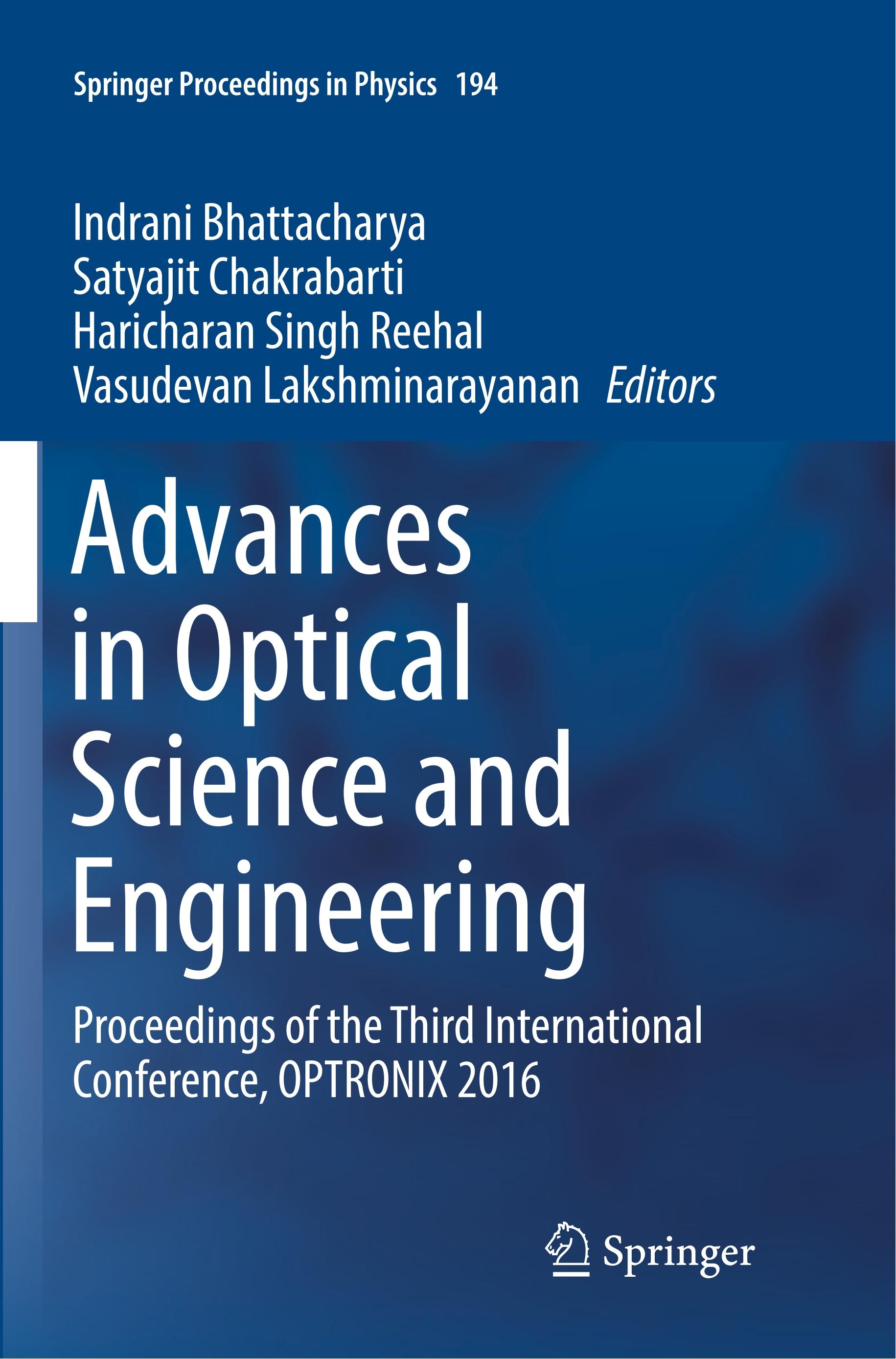 Advances in Optical Science and Engineering