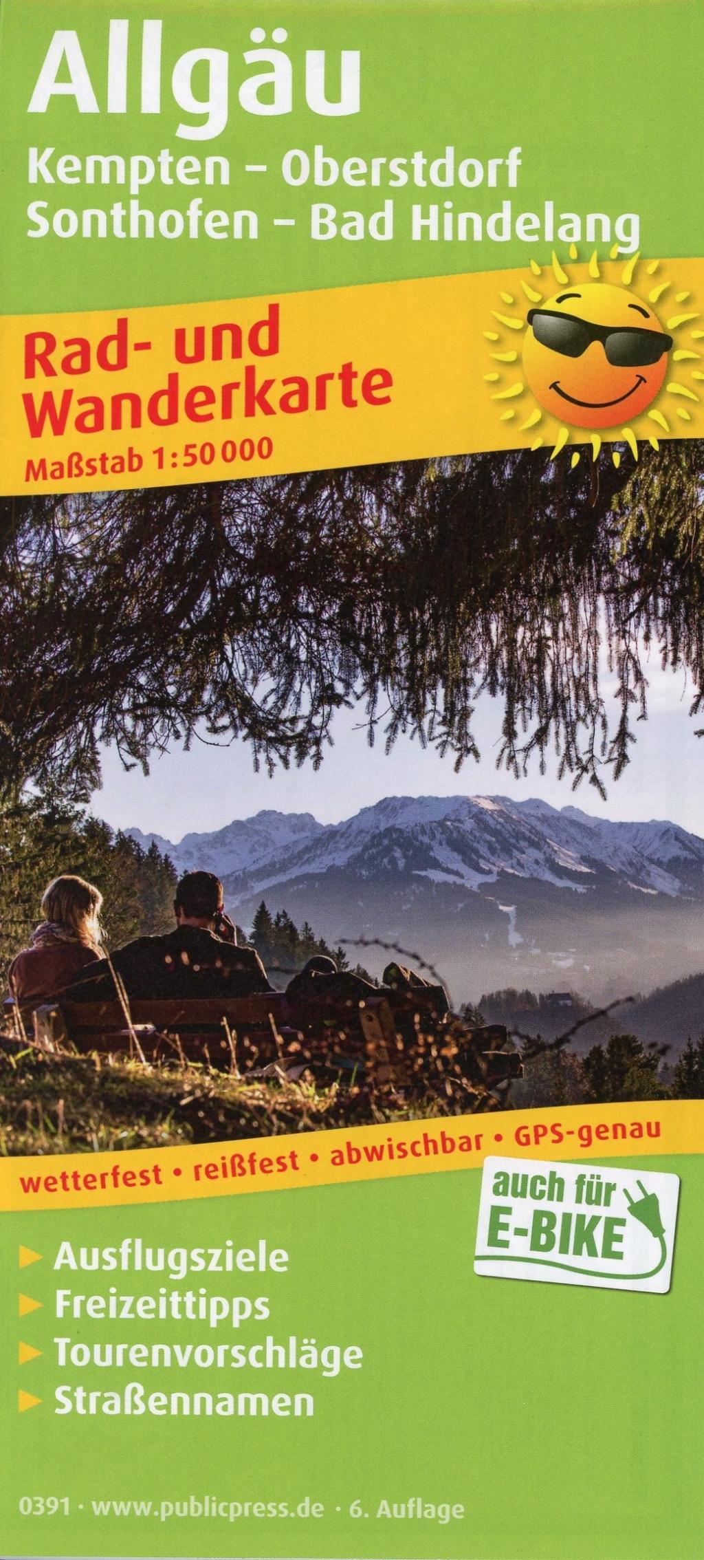 Allgäu, Kempten - Oberstdorf, Sonthofen - Bad Hindelang 1 : 50 000