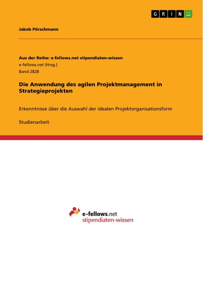 Die Anwendung des agilen Projektmanagement in Strategieprojekten