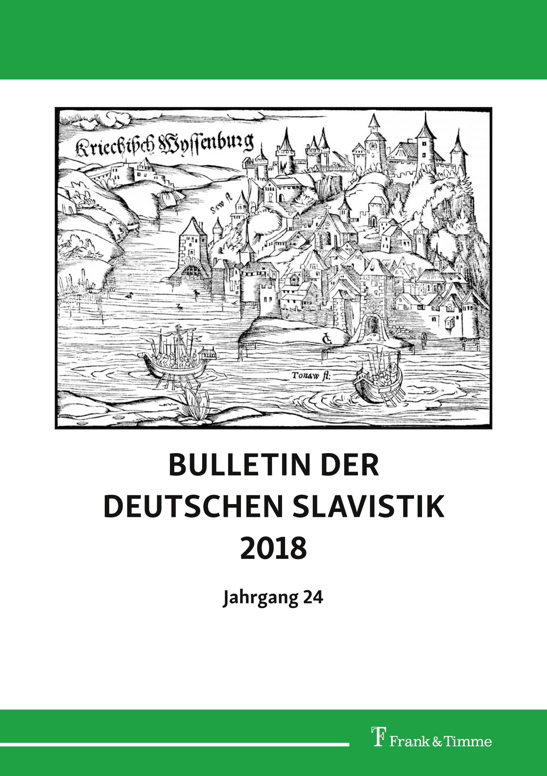 Bulletin der Deutschen Slavistik 2018