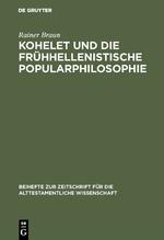 Kohelet und die frühhellenistische Popularphilosophie