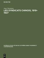 Les syndicats chinois, 1919¿1927