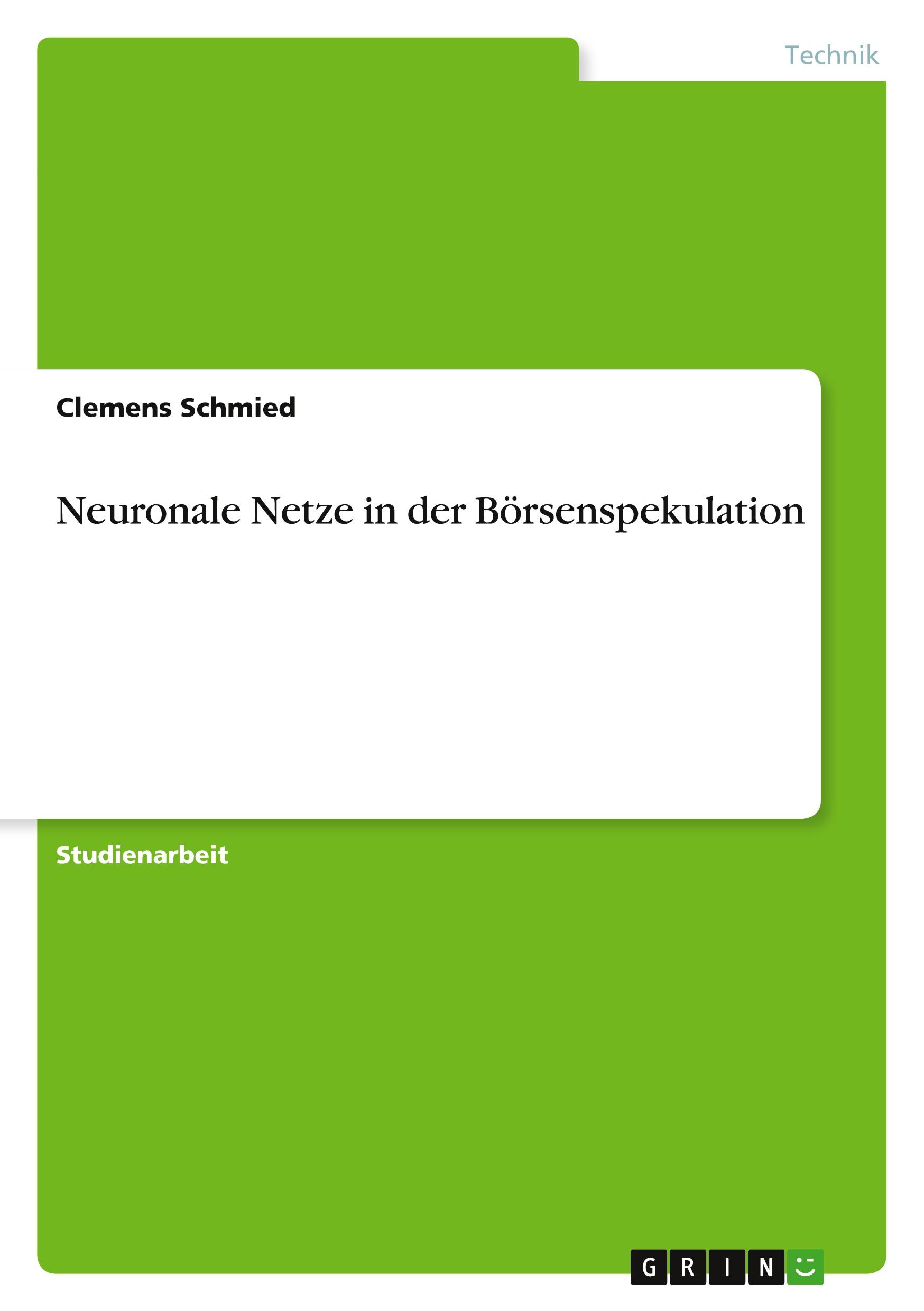 Neuronale Netze in der Börsenspekulation