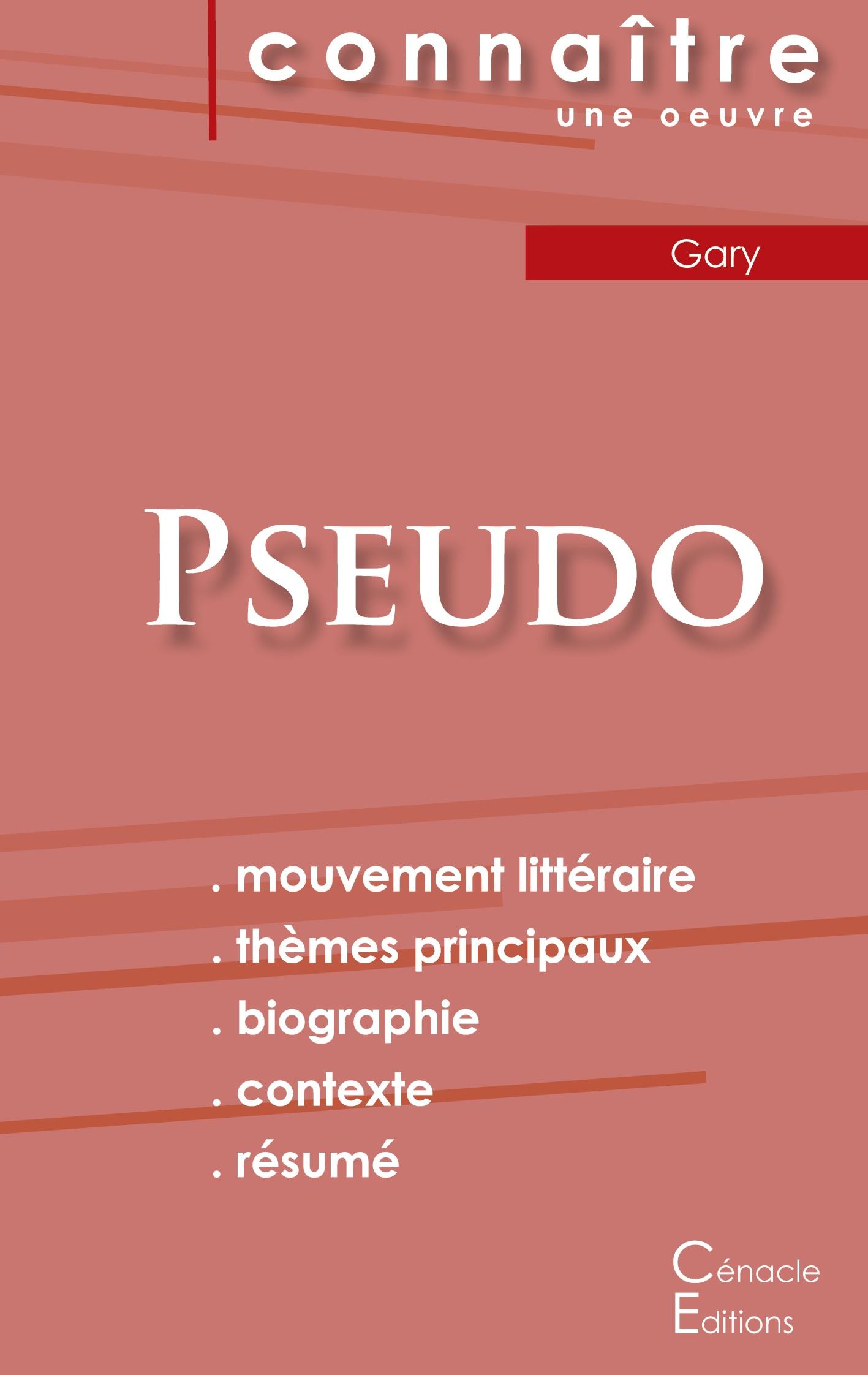 Fiche de lecture Pseudo (Analyse littéraire de référence et résumé complet)