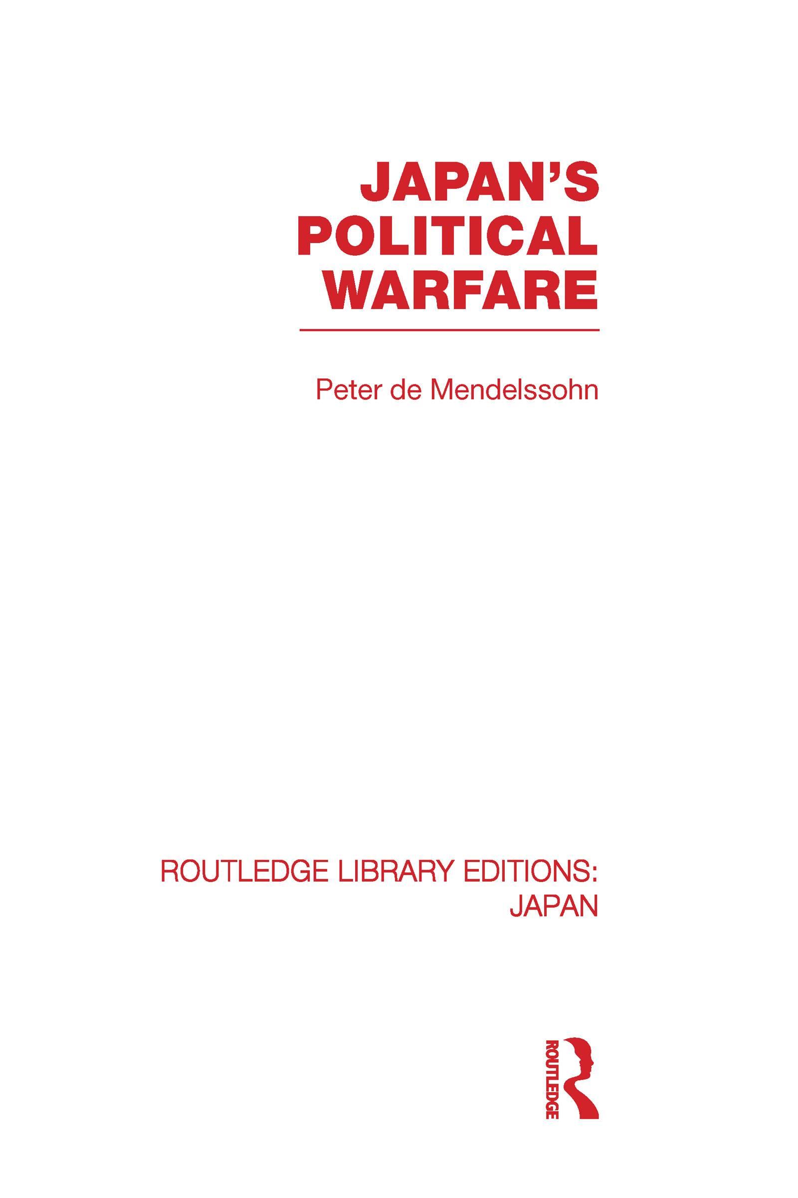 Japan's Political Warfare