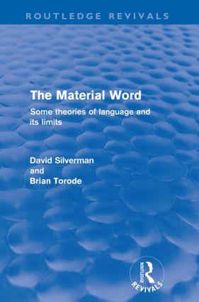 The Material Word (Routledge Revivals)